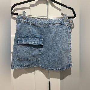 Mango denim mini skirt